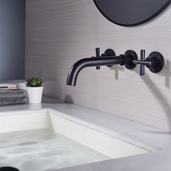 Concealed basin mixer, Matte Black faucet DG512