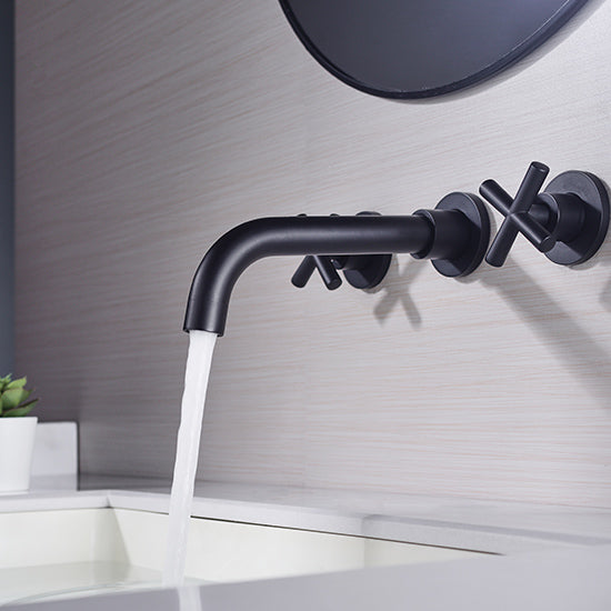 Concealed basin mixer, Matte Black faucet DG512