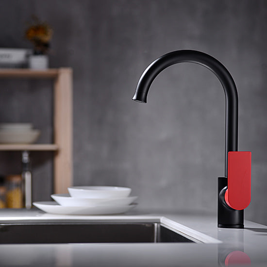 DG01150 A6 Kitchen Faucet Matte Black and round Manufacturers