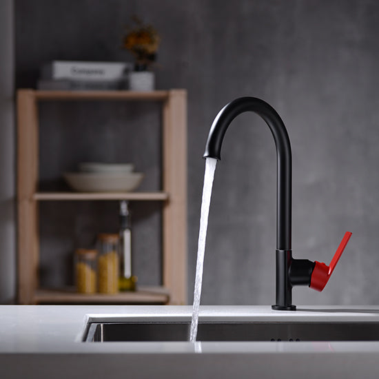 DG01150 A6 Kitchen Faucet Matte Black and round Manufacturers