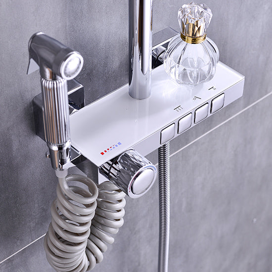 DG04645-1 Small Square Four Stage Shower - Button Shower Set, manufactured in China