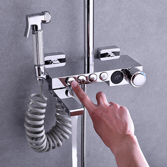 DG05745 Frankfurt Fourth Gear Digital Shower, Bathroom Stainless Steel Modern Style Shower Set