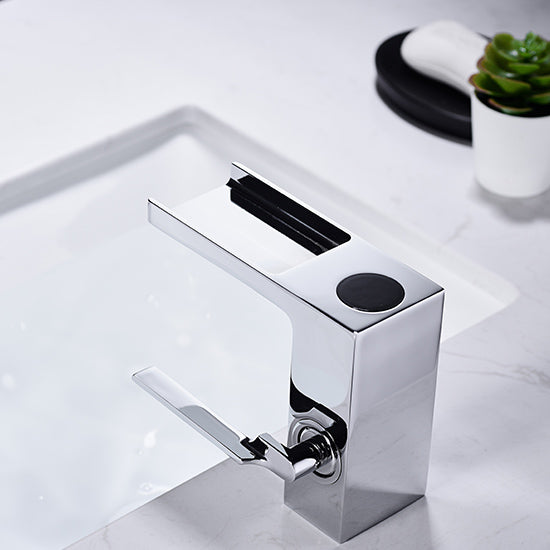 DG07610P 76 series waterfall single hole digital display basin faucet