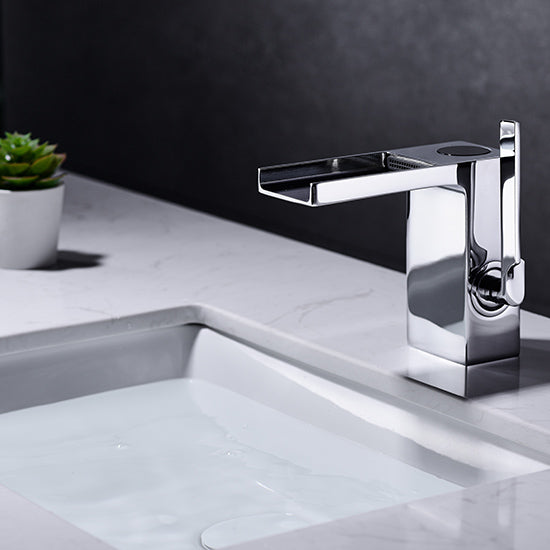 DG07610P 76 series waterfall single hole digital display basin faucet