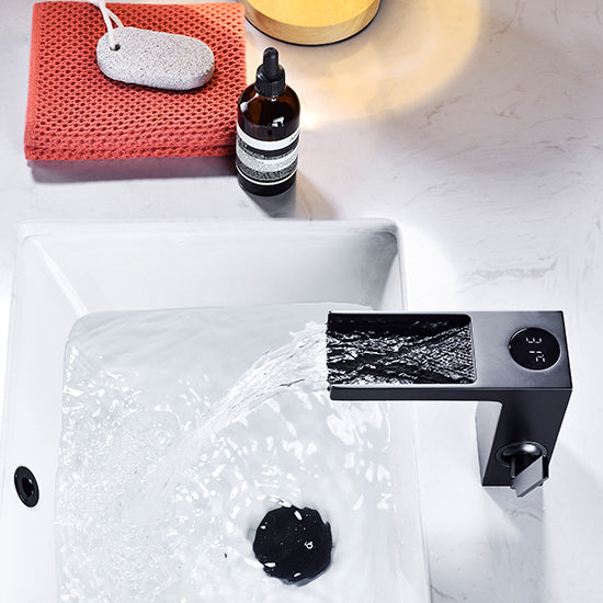 DG07610P 76 series waterfall single hole digital display basin faucet