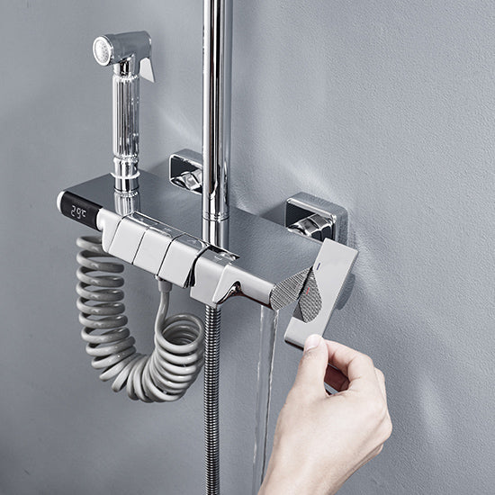 DG 10745-S-HW thermostatic mixer tap shower with A piano digital display 4th gear