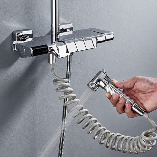 DG 10745-S-HW thermostatic mixer tap shower with A piano digital display 4th gear