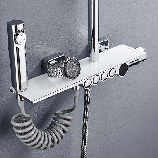 DG12095 Factory price Sanitary Ware Of Bathroom Shower Faucet, Square Rain Shower Head Set