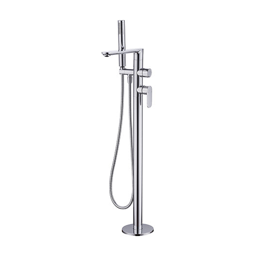 DG801 free-standing bathtub floor mount faucet Freestanding Tub Filler Chrome Finish