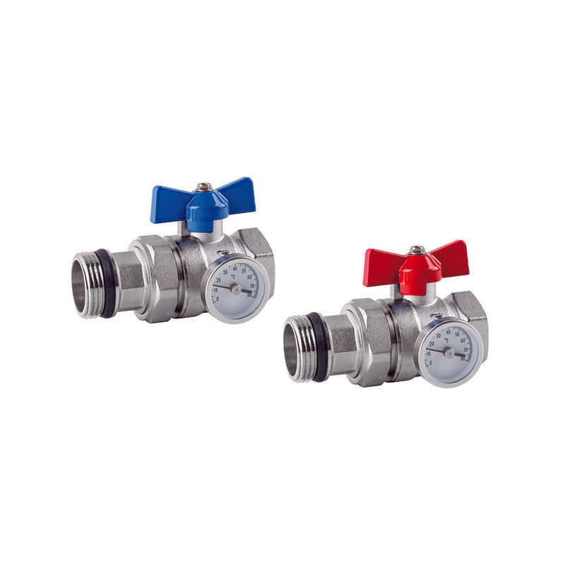 Straight Brass Ball Valve with thermometer - HL-3002