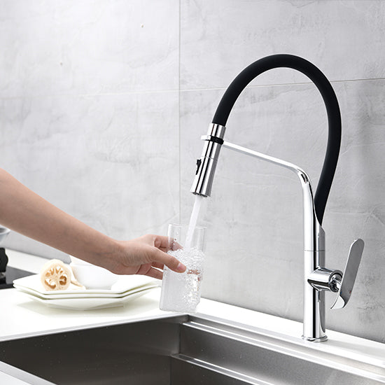 JY-8806 Dual Function Single Lever Handle Pull-Down Sprayer Brass Kitchen Tap