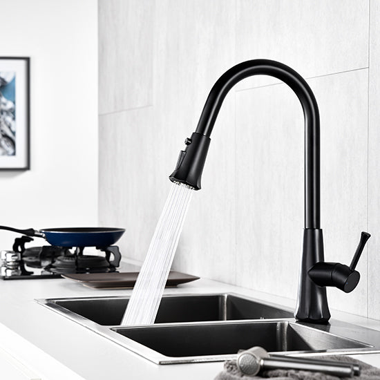 JY-8826 pull-out/pull-down Spring Black Touchless Brass Kitchen Sink Faucets Sink Tap Kitchen Mixer Taps